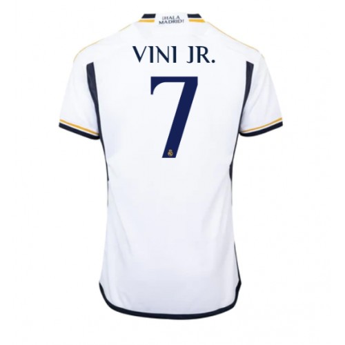 Fotballdrakt Herre Real Madrid Vinicius Junior #7 Hjemmedrakt 2023-24 Kortermet